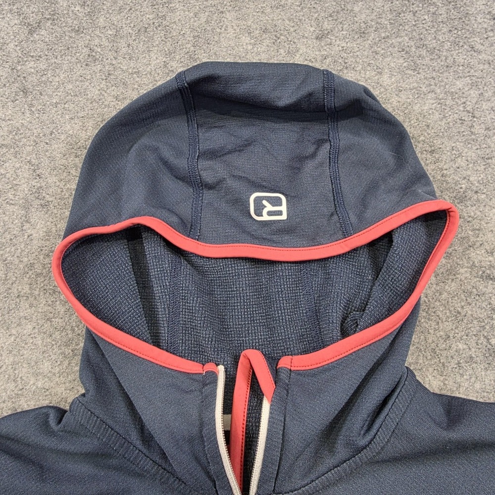 Ortovox Jacket Womens Large Blue Merino Fleece Hooded Full Zip Thumbholes - Picture 7 of 16